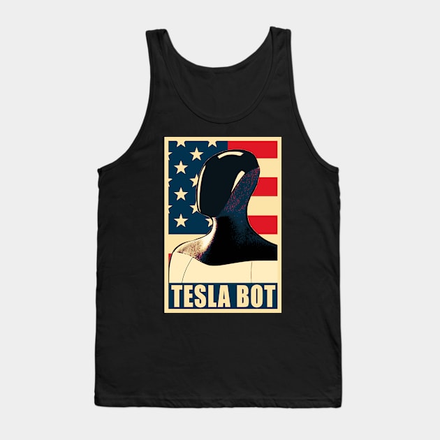 Tesla Bot Tank Top by Nerd_art